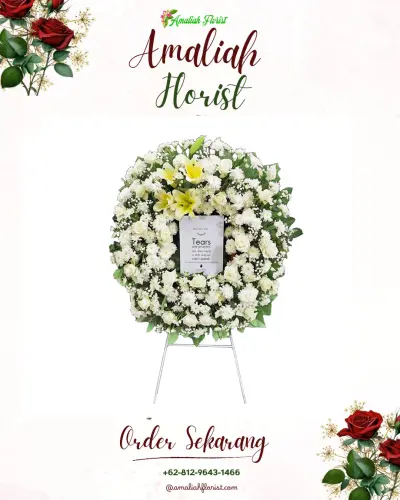 Krans Bunga Duka Cita di Antapani Kidul