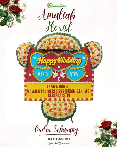 Karangan Papan Bunga Pernikahan di Antapani Kidul